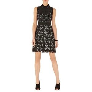 Karen Millen Formal Dress Womens Size 6 Black Cocktail Work Business Modest